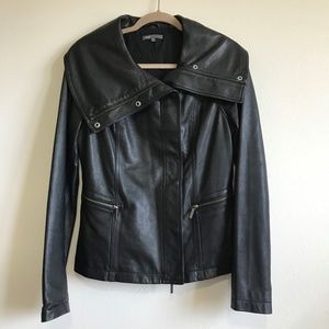 Vince 100% Leather Jacket — Black - Size M